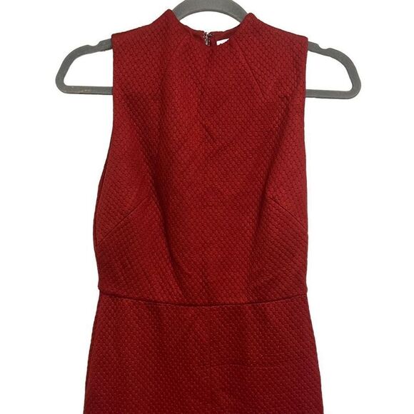 Alice + Olivia Gisela Mockneck Maxi Dress in Wine Red Size 4 - Picture 7 of 8